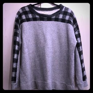 MADEWELL BUFFALO PLAID SWEATSHIRT (Large)